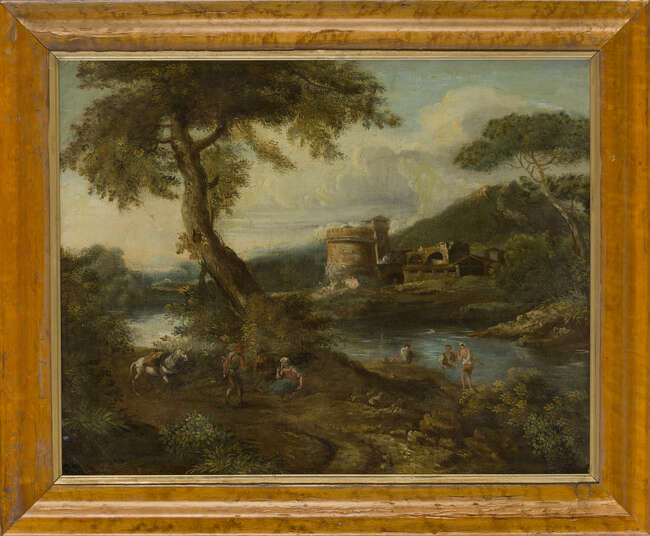 
	
		Follower of Jan Frans van Bloemen, called l&#39;Orizzonte, 
		 
		Flemish 1662-1749-...