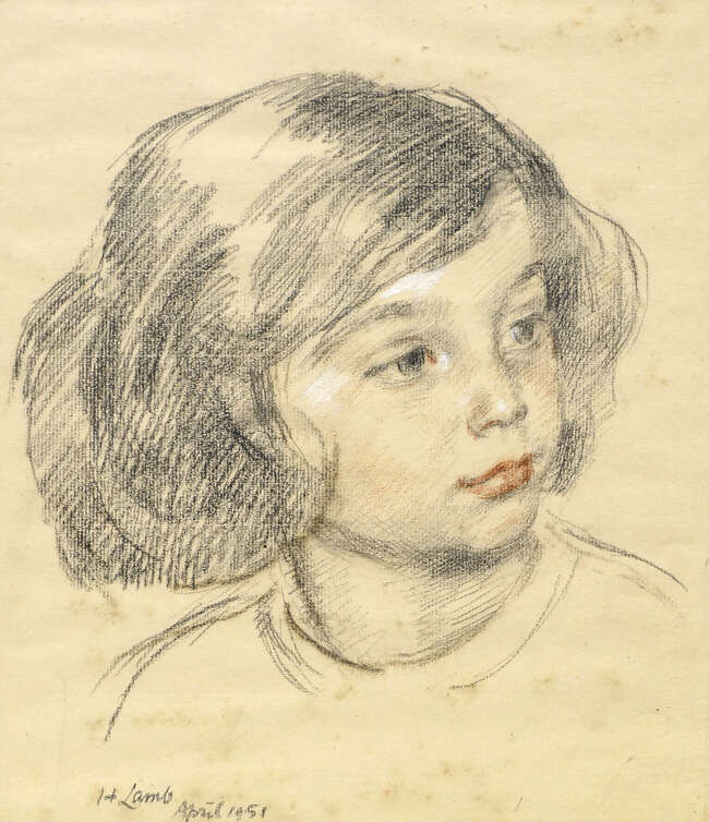 
	
		Henry Lamb RA, 
		Australian/British 1883-1960-
		 
		Studies of a young girl;...