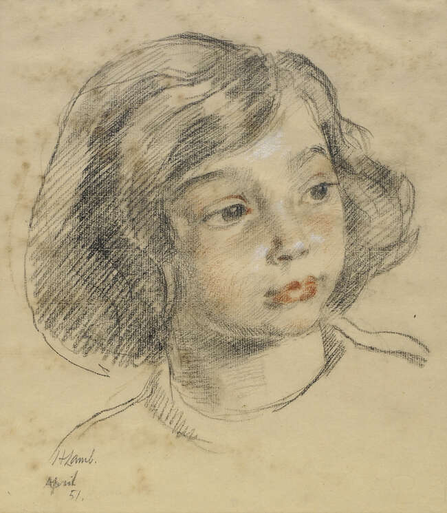 
	
		Henry Lamb RA, 
		Australian/British 1883-1960-
		 
		Studies of a young girl;...