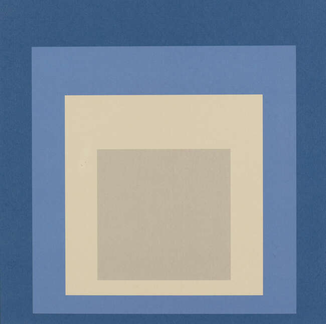 Josef Albers, German/American 1888-1976, Homage to the Square, (Red with Green square); Homage...