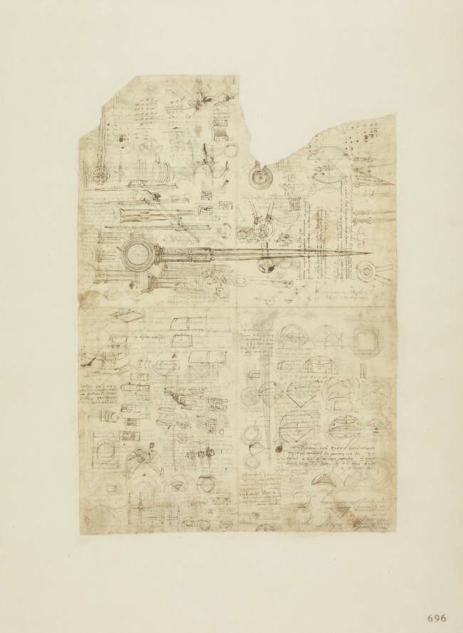 After Leonardo Da Vinci, Italian 1452-1519, Leonardo's Codex Atlanticus: 25 plates including,...