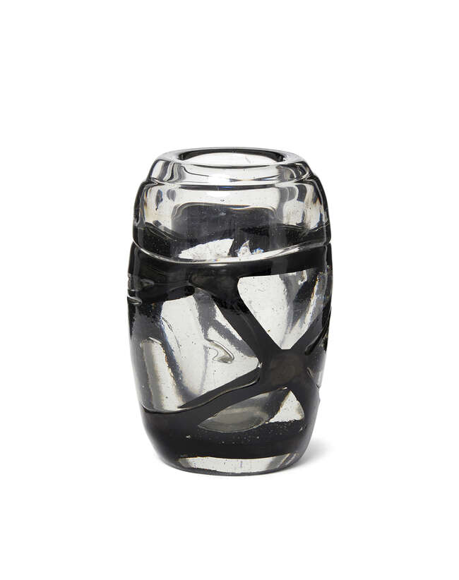 
	
		Henri Navarre (1885-1971), a thick walled glass vase
		c.1930, engraved H Navarre...