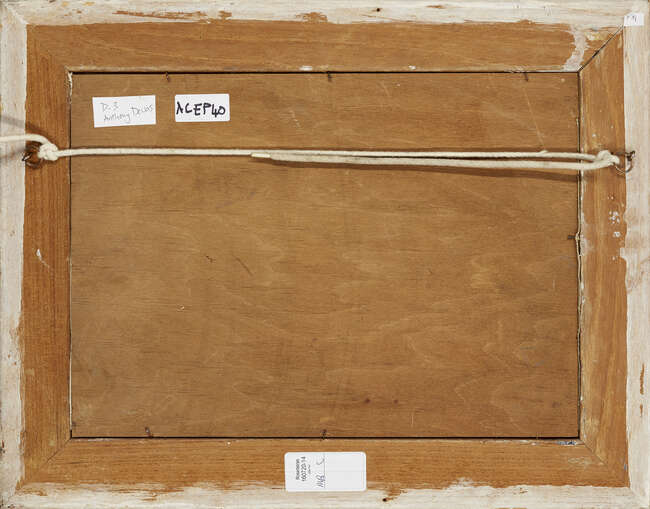 
	
		Anthony Devas, 
		British 1911-1958 - 
		River through woodland; 
		oil on unstretched...