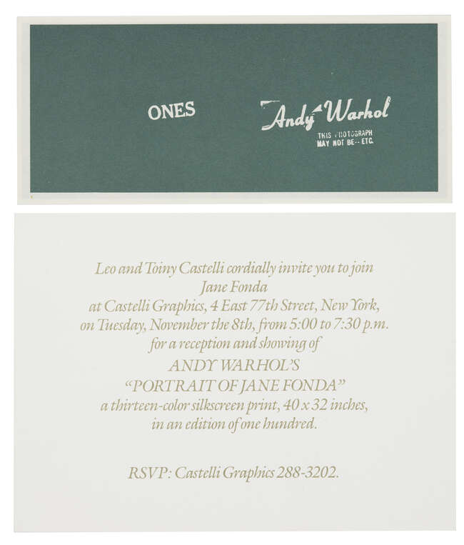 
	
		Andy Warhol,
		American 1928-1987-
		 
		Art Cash (Ones), 1971;
		 
		screenprint in...