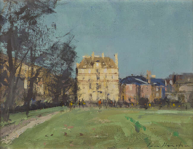 
	
		Ian Houston,  
		British 1934-2021 - 
		 
		Winter Sunlight on the Ritz; 
		 
		