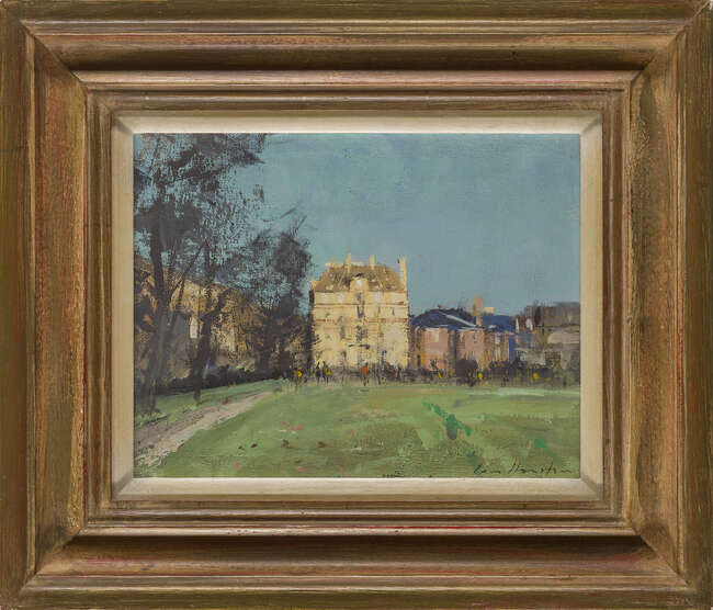 
	
		Ian Houston,  
		British 1934-2021 - 
		 
		Winter Sunlight on the Ritz; 
		 
		