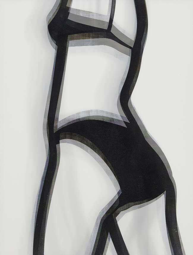
	
		Julian Opie, 
		British b.1958-
		 
		Suzane Walking (back), 2006;
		 
		acrylic...