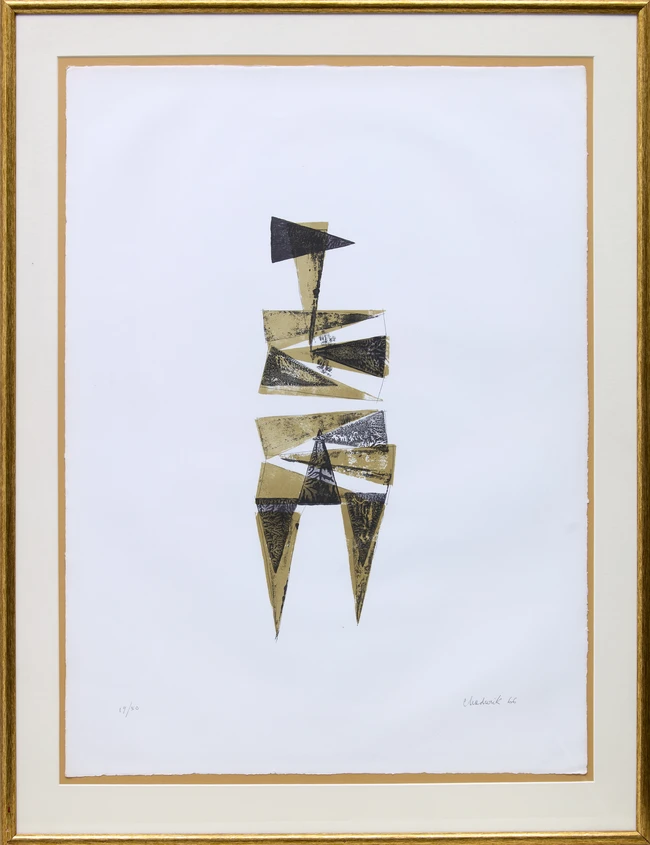 Lynn Chadwick CBE RA, British 1914-2003, Trig III, 1966; lithograph printed in colours on wove, 