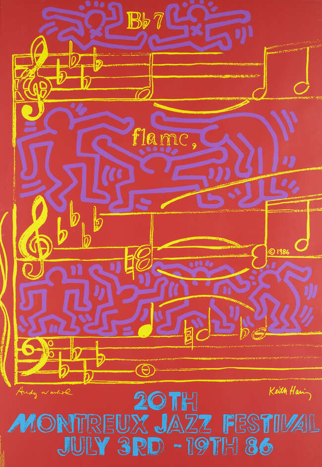 Keith Haring, American 1958-1990 & Andy Warhol, American 1928-1987, Montreux Jazz Festival, 1986; 