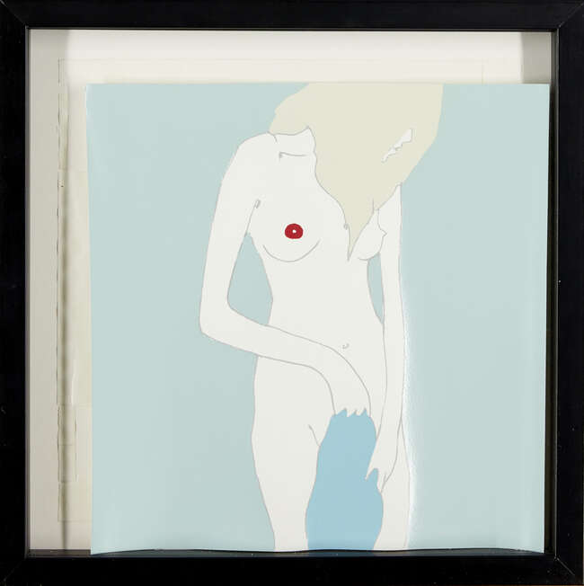 
	
		Natasha Law,
		British, b.1970-
		 
		Untitled blue and red;
		 
		four screenprints...