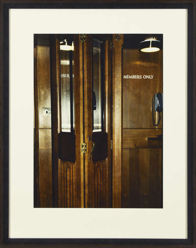 
	
		Jane and Louise Wilson, 
		British b.1967- 
		 
		Members Only, 1999; 
		 
		c-print...