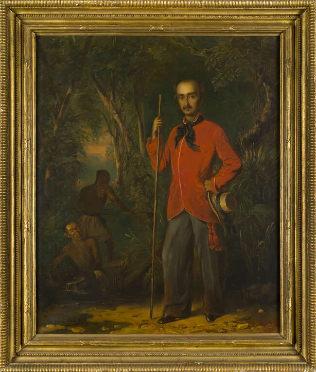 After Raden Saleh, 
Indonesian c. 1811-1880- 
 
Portrait of John Francis Loudon (1821-1895),...