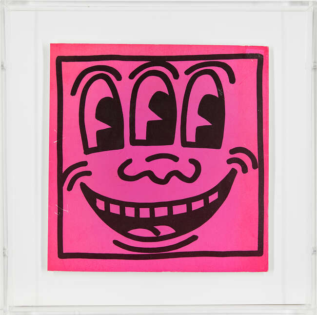 
	
		Keith Haring,
		American 1958-1990-
		 
		 
		Three Eyed face, 1982;
		 
		screen...