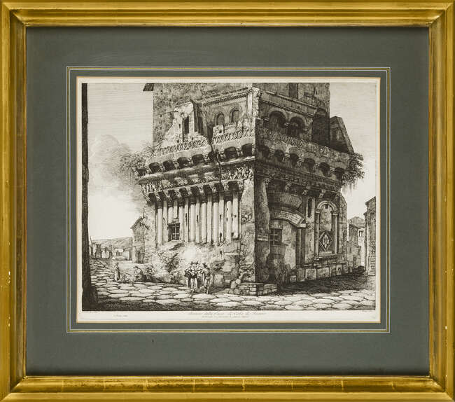 
	
		Luigi Rossini, 
		 
		Italian 1790-1857- 
		 
		Avanzo della Casa di Cola di...