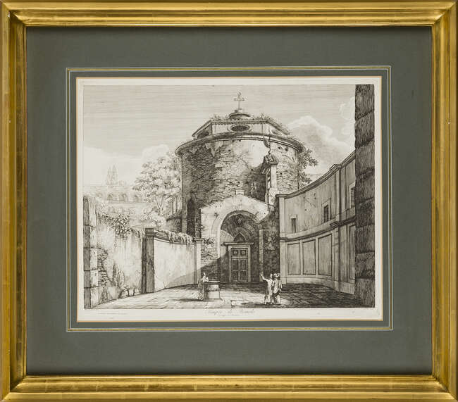 
	
		Luigi Rossini, 
		 
		Italian 1790-1857- 
		 
		Avanzo della Casa di Cola di...
