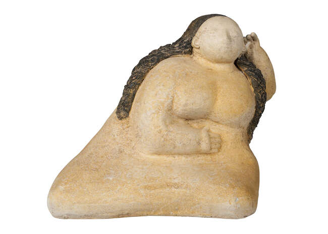 
	
		Probably Scandinavian, a large earthenware figure
		2nd half 20th century, unsigned
		A...