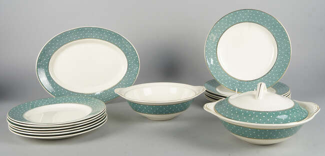 
	
		A Ridgway pottery part dinner and tea service, Conway pattern, to comprise six dinner...