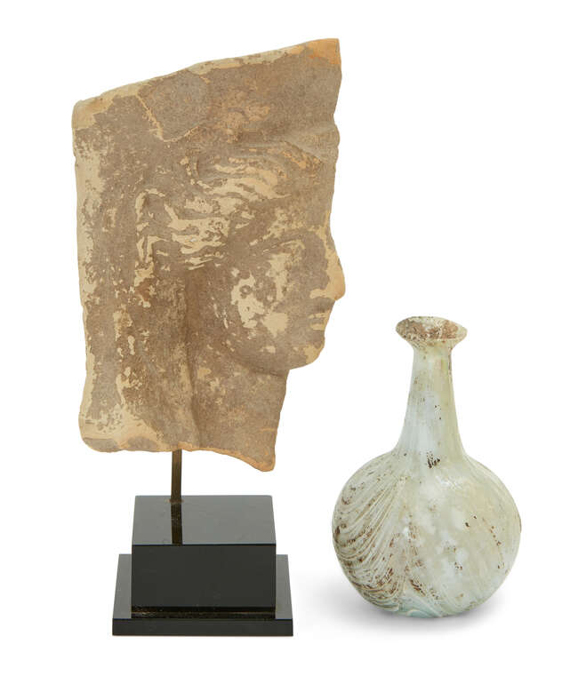 
	
		A Greek terracotta fragmentary head of Demeter
		Circa 5th Century B.C.
		From a...