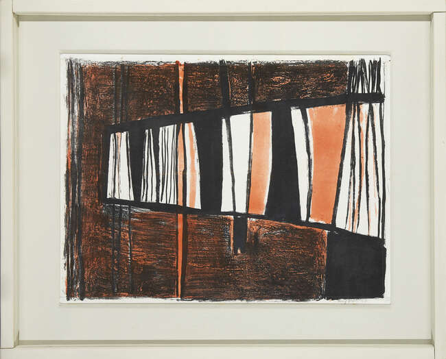 
	
		Sir Terry Frost RA, 
		British 1915-2003- 
		 
		Composition in Red and Black [Kemp...