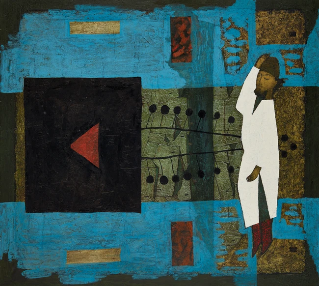 To Be Sold with No Reserve: Russian school, 20th century - Figure with an abstract...