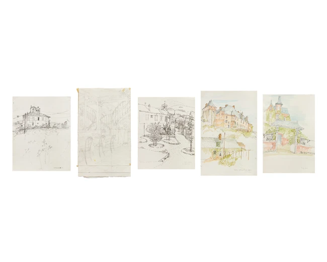 Richard Beer, British 1928-2017
Views of France, Italy and nude studies;
twenty original...