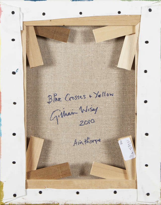 
	
		Gillian Wise, 
		British 1936-2020- 
		
		Blue Crosses & Yellow and Yellow Crosses...