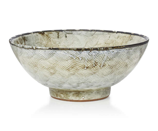 
	
		Rupert Spira (b.1960), a large stoneware bowl 
		c.1985, impressed seal to side 
		A...