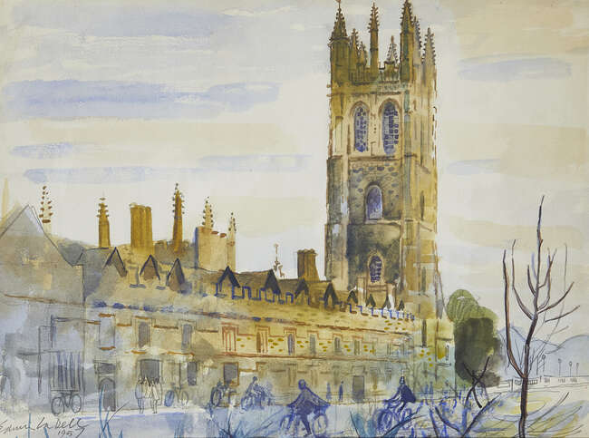 
	
		Thomas Edwin La Dell ARA, 
		British 1914-1970-
		 
		Oxford, 1957;
		 
		watercolour,...