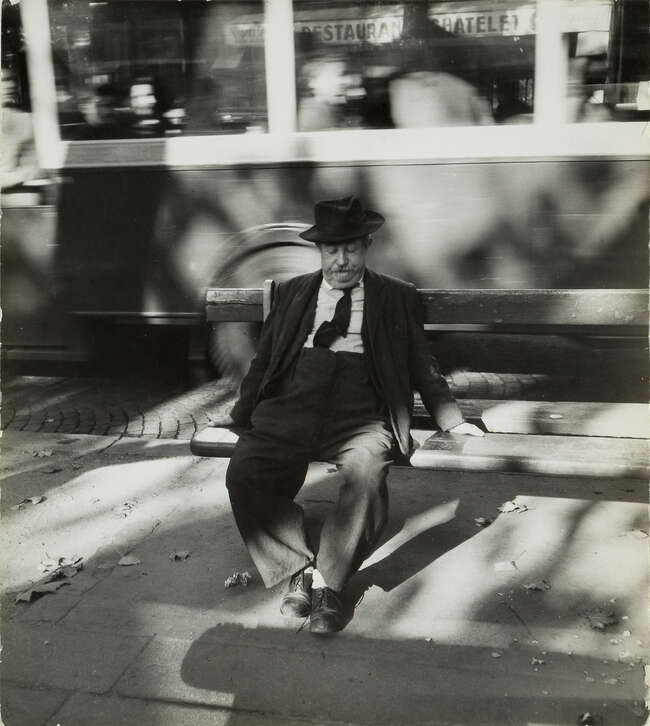 
	
		Willy Ronis, 
		French 1910  2009-
		 
		Homme sur un Banc, 1954;
		 
		silver gelatin...