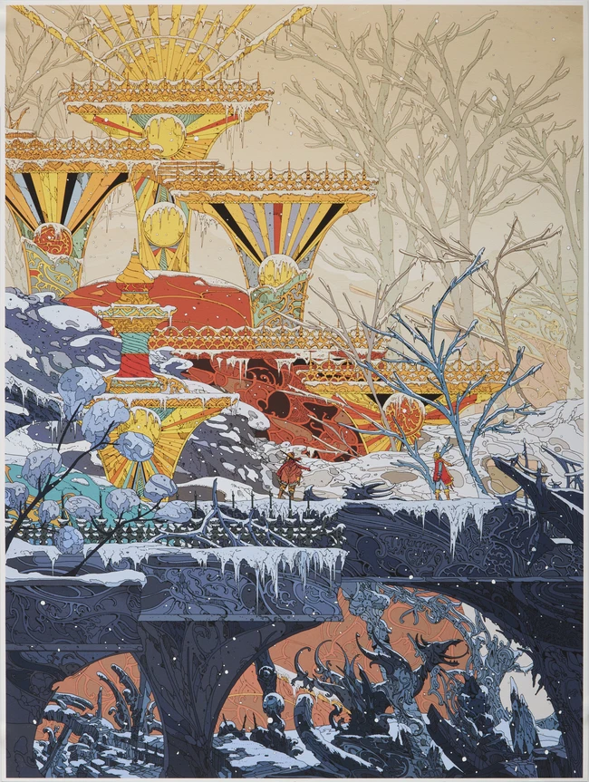 To Be Sold with No Reserve: Kilian Eng, Swedish 21st Century- Midwinter at the Sun Monument,...