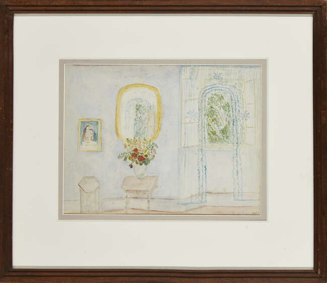 Anne Carline,
British 1862-1945-
A Bouquet of Flowers at Dubrovnik;
watercolour and pencil on...