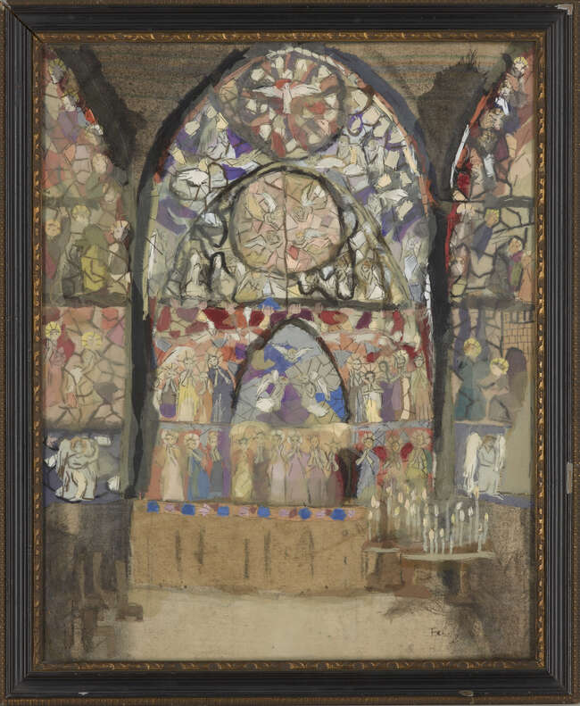 
	
		Mabel Maugham Beldy, 
		British 1874-1972 - 
		 
		Design for a stained glass window;...