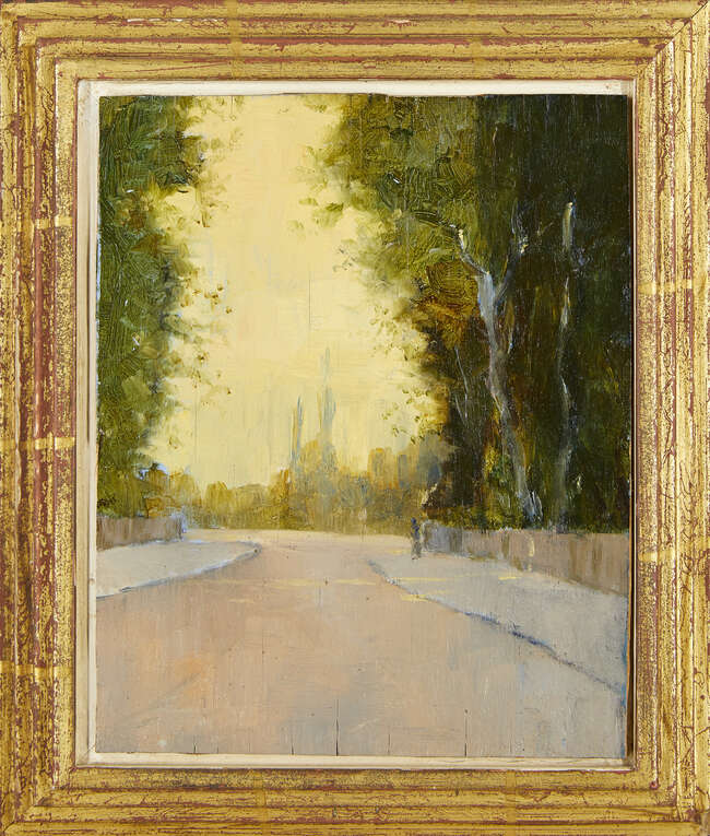 
	
		Sir Gerald Festus Kelly KCVO PRA, 
		British 1879-1972- 
		
		Street scene, possibly...