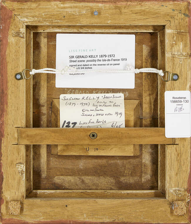 
	
		Sir Gerald Festus Kelly KCVO PRA, 
		British 1879-1972- 
		
		Street scene, possibly...