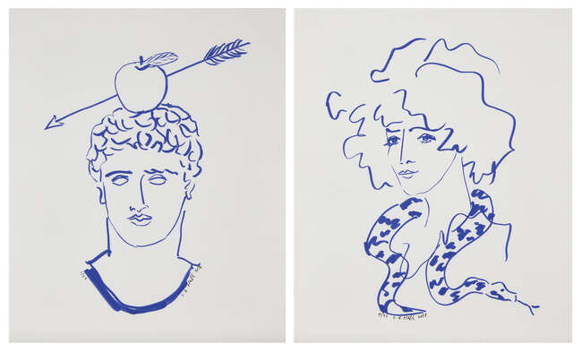 
	
		Luke Edward Hall, 
		British b.1989- 
		 
		&#39;Untitled,&#39; 2018; 
		 
		two giclee prints...