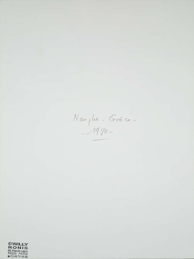 
	
		Willy Ronis,
		French 1910  2009-
		
		Nauplie , 1980;
		silver gelatin print, signed...