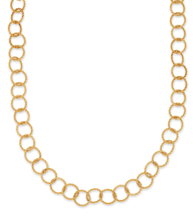 UnoAErre. An Italian long chain necklace, of rope twist fancy belcher-link design, signed, with...