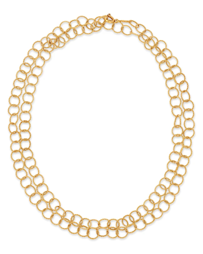 UnoAErre. An Italian long chain necklace, of rope twist fancy belcher-link design, signed, with...