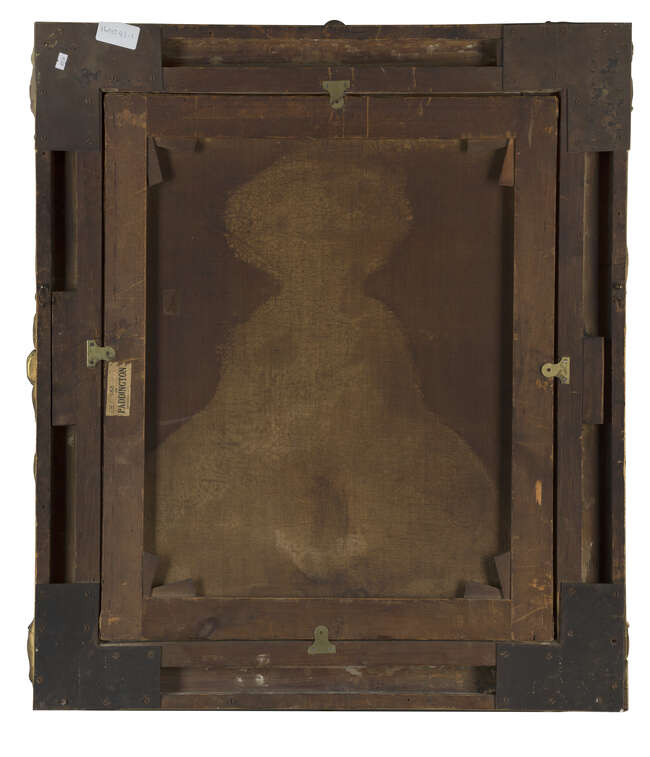 
	
		American School, 
		 
		mid 19th century, 
		 
		Portrait of a girl, seated in a...