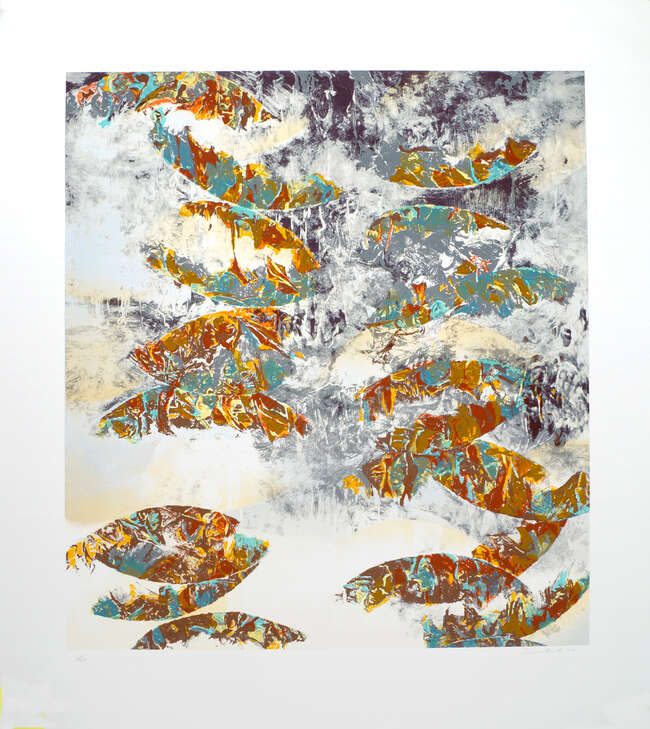 
	
		Thérèse Oulton, 
		British b.1953- 
		 
		Smokescreen, 1989;
		 
		screenprint in...