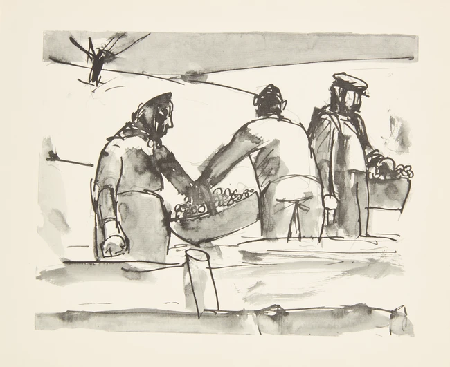 To Be Sold with No Reserve: Josef Herman OBE RA, British/Polish 1911-2000, 'Drawings' print...