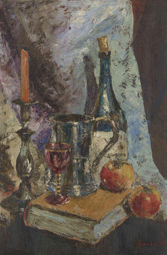 
	
		Ronald Ossory Dunlop NEA ARA RBA, 
		Irish 1894-1973 - 
		 
		Still life with apples,...