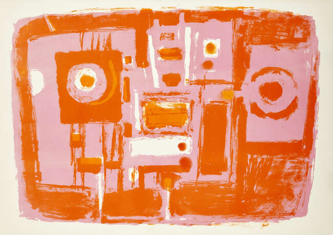 
	
		Henry Cliffe, 
		British 1919-1983- 
		 
		Dodona, 1959; 
		 
		lithograph in colours...