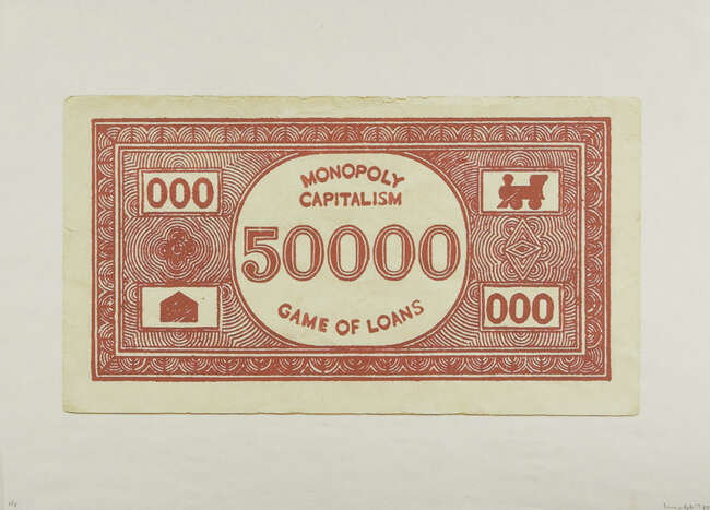 Kennard Phillips (Peter Kennard and Cat Phillips), British 21st Century, Game of loans; giclée...
