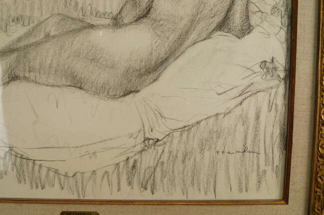 
	
		Theophile Alexandre Steinlen,
		Swiss/French 1859-1923-
		 
		Nu de dos allongé,...