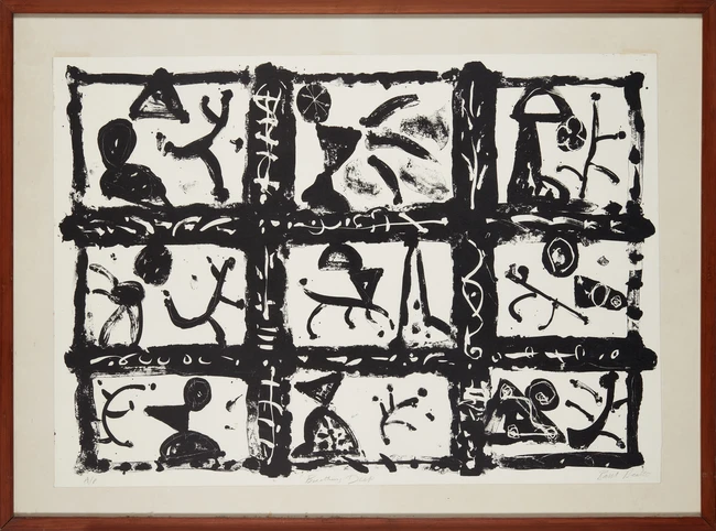 Basil Beattie RA, British b.1935- Breathing Deep, 1984; monochrome lithograph on wove, signed,...