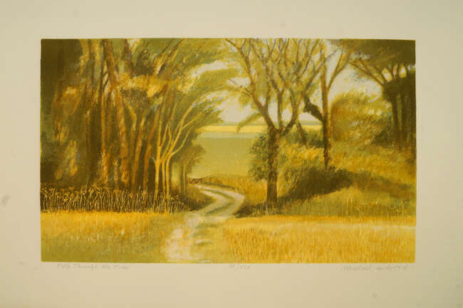 
	
		RTO Michael Carlo, 
		British b.1945- 
		Path through the Trees;
		lithograph in...