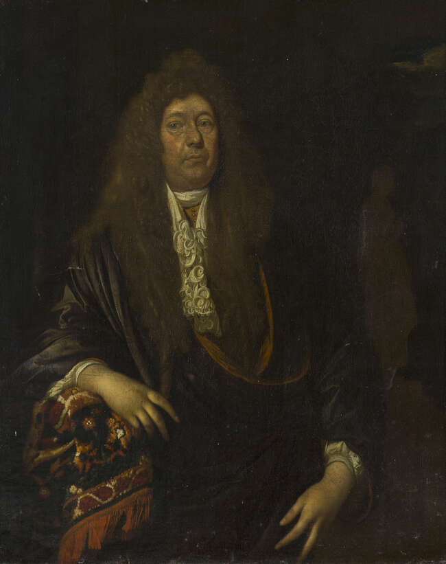 
	
		Adriaen van der Werff, 
		Dutch 1659-1722- 
		Portrait of Adriaen Paets, half-length,...
