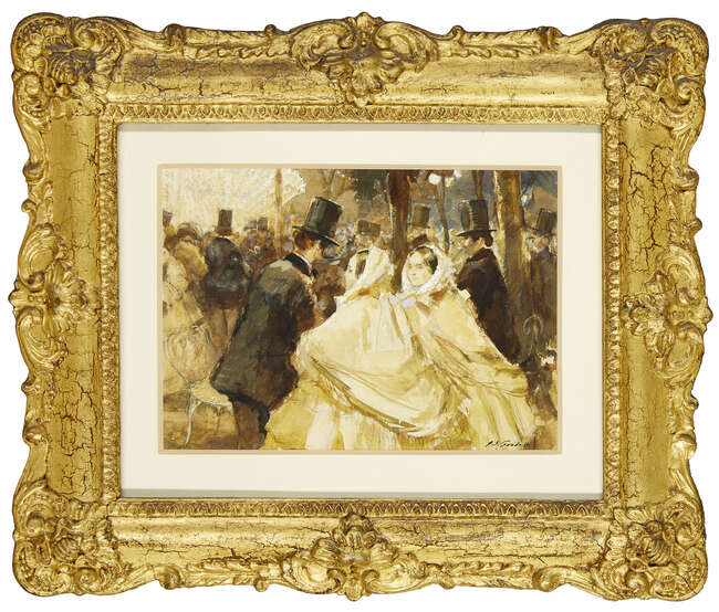 
	
		John Strickland Goodall RBA RI NS, 
		British 1908-1996- 
		
		Cremorne Gardens,...