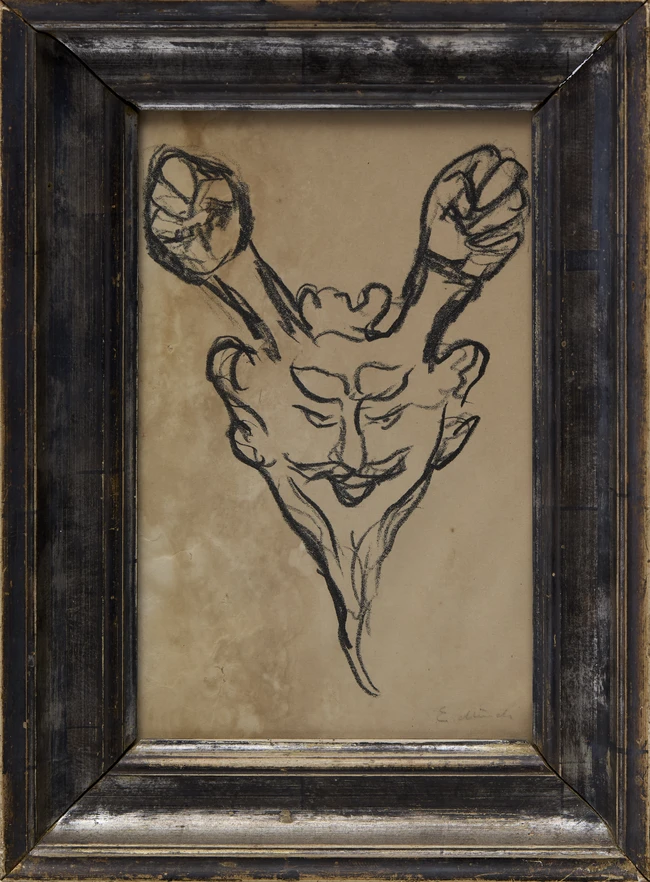 Edvard Munch, Norwegian 1863-1944, Satyr's Head [Schiefler 328], 1908-1909; lithograph on...